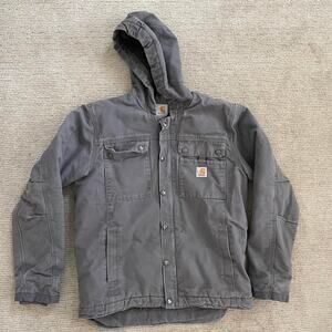 Carhartt hooded sherpa lined work jacket